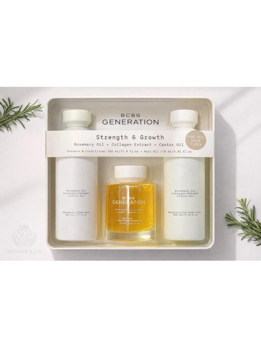 BCBGeneration Strength & Growth Bath & Body Set - White & Gold